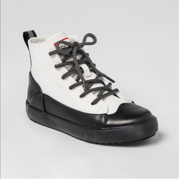 Hunter for Target Other - White Blk Hunter Target Lace Up Ankle Boots Adult